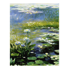 Lush Agapanthus Flowers vid Giverny Fototryck