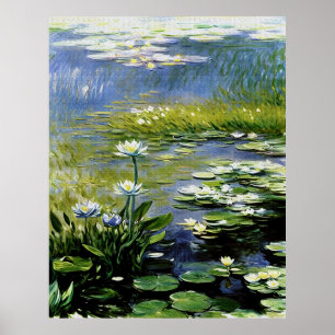 Lush Agapanthus Flowers vid Giverny Poster