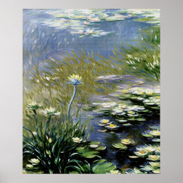 Lush Agapanthus Flowers vid Giverny Poster