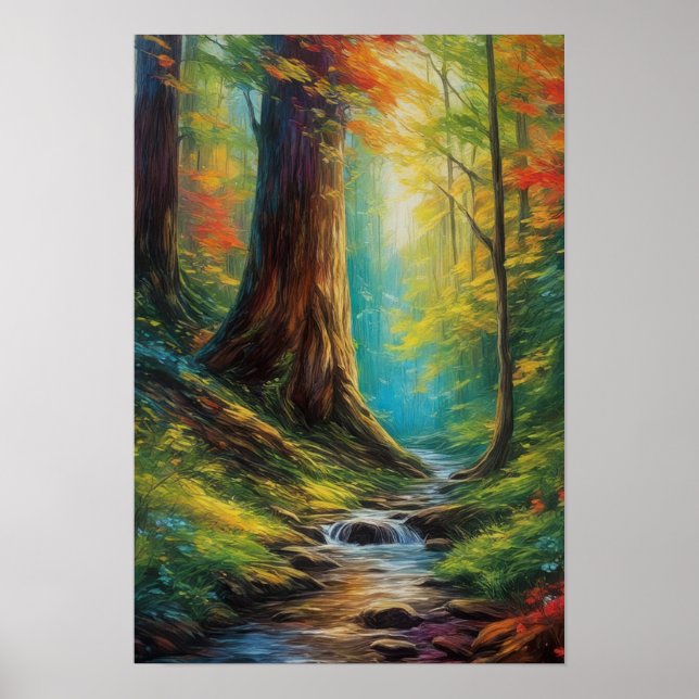Lush Beauty of Autumn's Forest Poster (Framsidan)