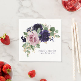 Lush-Blommar | Lila och Rosa ros Bouquet Pappersservett