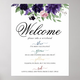Lush-Blommar   LILA ROSA ROS SOCIAL AVSTÅND Poster