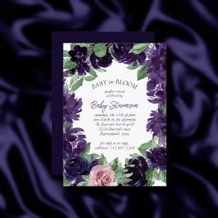Lush-Blommar Upphävande av Lila och Rosa ros Gen Inbjudningar