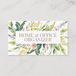 Lush Blommigt Bouquet Home and Office Organizer Visitkort