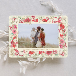 lush-blommigt, vackert jultomadfoto. julkort