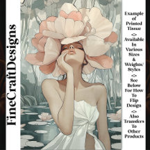 Lush Botanical Goddes Coral,  CC3 Decoupage