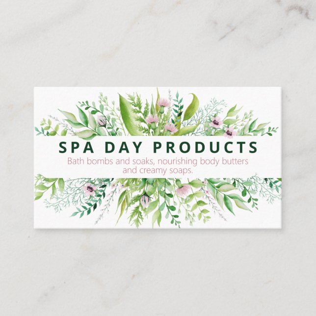 Lush Bouquet DIY Handmade spastrat Bath Skincare Visitkort (Framsida)