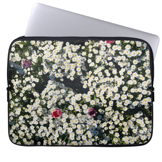 Lush Daisy Bloom MacBook-fodral Laptop Fodral (Framsidan)