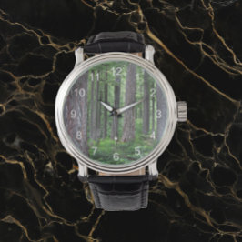 Lush Evergreen Conifer Forest Armbandsur