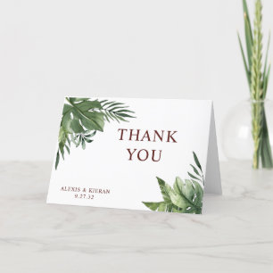 Lush Exotic Tropical Handflatan Lövs Tack Kort