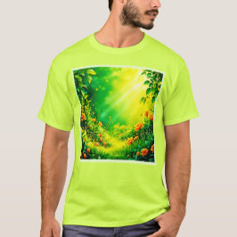 Lush Garden Sunlight Scene T Shirt