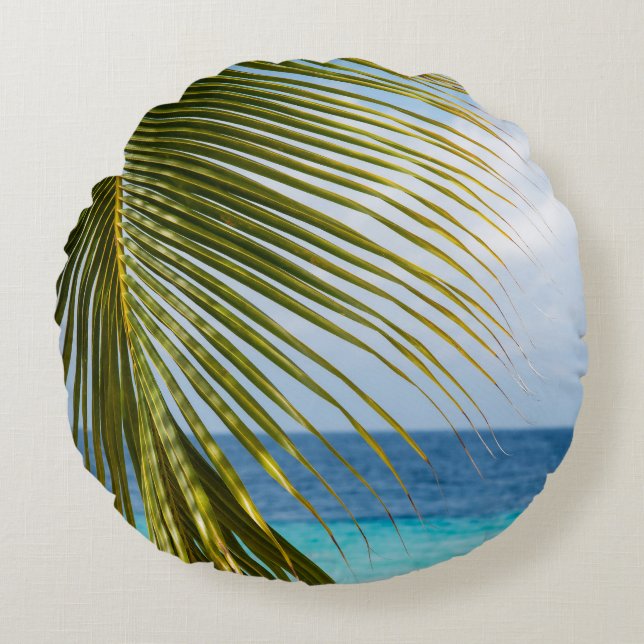 Lush Glam Handflatan Ocean 1 Rund Kudde (Framsidan)