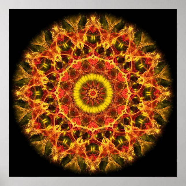 Lush Glow kaleidoskop Poster (Framsidan)