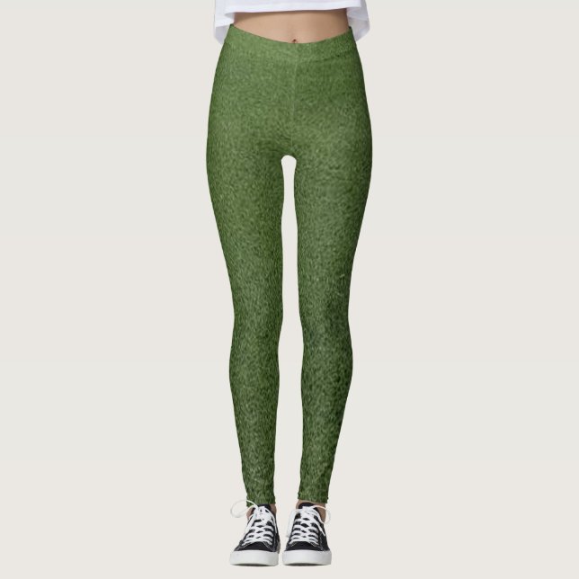 Lush Green Artificial Grass Nature Design | Fresh  Leggings (Framsida)