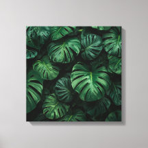 Lush Greenery - Abstrakt Monstera Jungle Print