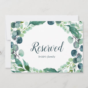 Lush Greenery och Eucalyptus Reserved Sign