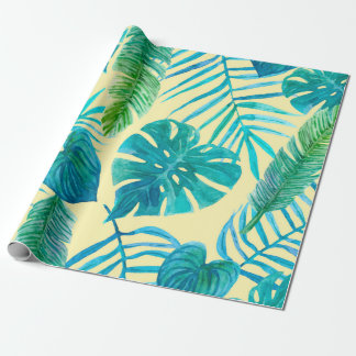 Lush greenery of tropical plants from jungle. Endl Presentpapper