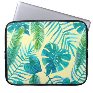 Lush Grey från tropiska växter från djungel. Slutl Laptop Fodral