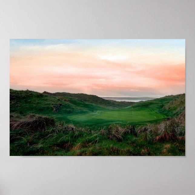 Lush grönt Ballybunion länkar golfbana Poster (Framsidan)