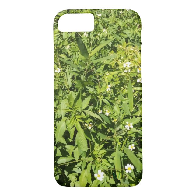 Lush grönt blommigt fält Case-Mate iPhone skal (Baksida)