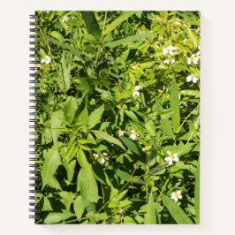 Lush grönt blommigt Spiral bärbar dator