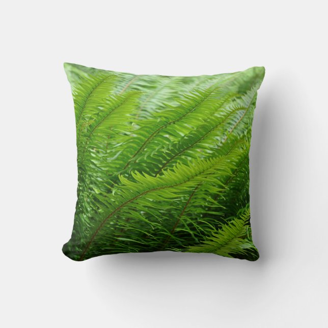 Lush grönt Ferns Kudde (Framsida)