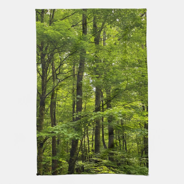 Lush Grönt Forest Acrylic Print Kökshandduk (Vertikal)