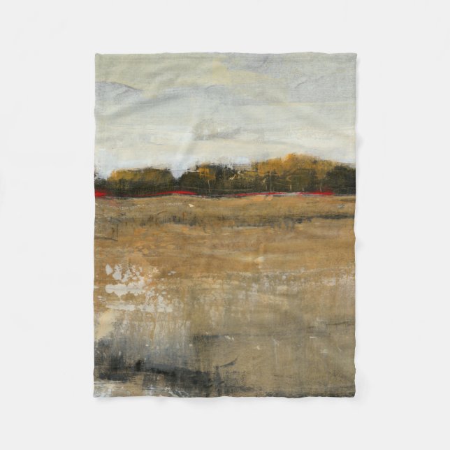 Lush Grönt landskap Fleecefilt (Framsidan)