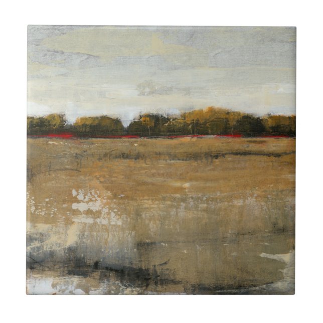 Lush Grönt landskap Kakelplatta (Framsidan)