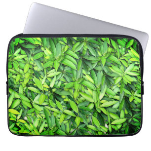 Lush Grönt Lövs Mönster - Natur botaniskt Laptop Fodral