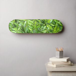 Lush Grönt Lövs Mönster - Natur botaniskt Mini Skateboard Bräda 18,5 Cm