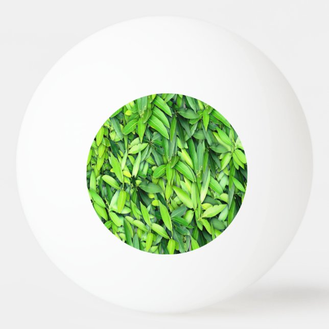 Lush Grönt Lövs Mönster - Natur botaniskt Pingisboll (Framsidan)
