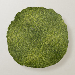 Lush Grönt Moss Rund Kudde