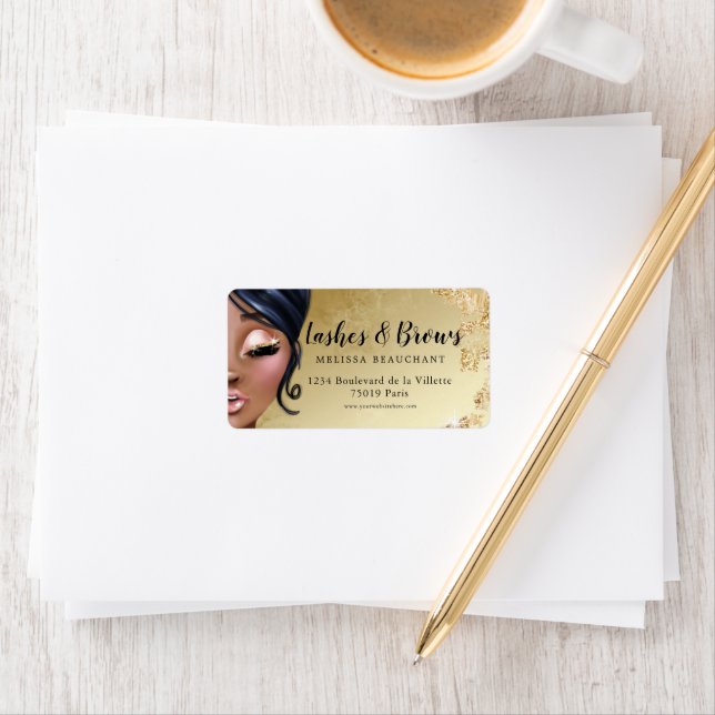 Lush Guld Lash Cleaner Luxe Eyelash Label Adressetikett (Insitu)