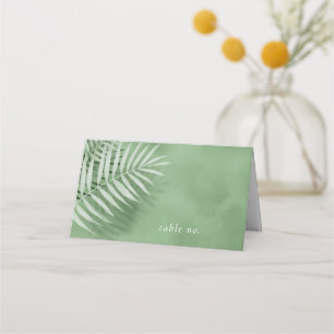 Lush Handflatan Löv Bröllop Bord, Moss Grönt ID956 Placeringskort