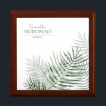 Lush Handflatan Löv Bröllop Bridesmaid Grönt/Wht I Minnesask<br><div class="desc">En färg-palett i trendig i skuggor från mjukt te och moss till grönt för jägare av mörk; mousserande geometrisk utformning av ramar och elegant utgör grunden för denna spännande bröllop-svit. Oavsett om du planerar ett destinationsbröllop eller bor nära hemmet, gör den här känsliga designuppsättningen handflatan löv ett val att fånga...</div>