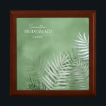 Lush Handflatan Löv Bröllop Bridesmaid Moss Grönt  Minnesask<br><div class="desc">En färg-palett i trendig i skuggor från mjukt te och moss till grönt för jägare av mörk; mousserande geometrisk utformning av ramar och elegant utgör grunden för denna spännande bröllop-svit. Oavsett om du planerar ett destinationsbröllop eller bor nära hemmet, gör den här känsliga designuppsättningen handflatan löv ett val att fånga...</div>