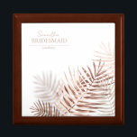 Lush Handflatan Löv Bröllop Bridesmaid Terra/Wht I Minnesask<br><div class="desc">En färg-palett i trendig i skugga av terra cotta, koppar och rost; mousserande geometrisk utformning av ramar och elegant, utgör grunden för denna spännande bröllop-svit. Oavsett om du planerar ett destinationsbröllop eller bor nära hemmet, gör den här känsliga designuppsättningen handflatan löv ett val att fånga öga. Den här koordinerande presentkortsdesignen...</div>