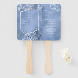 Lush Handflatan Löv Bröllopsprogram Windsor Blue I
