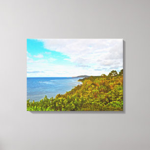 "LUSH HILLSIDE OVE OCEAN/PRINCEVILLE, KAUAI" CANVASTRYCK