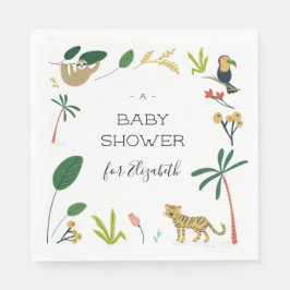 Lush Jungle Baby Shower Pappersservett