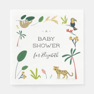 Lush Jungle Baby Shower Pappersservett