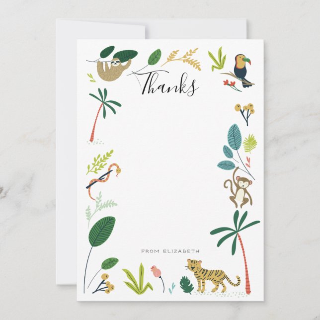 Lush Jungle, tackkort Anteckningskort (Framsida)