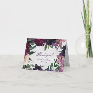 Lush Lila blommor Romantic Bröllop Tack Kort