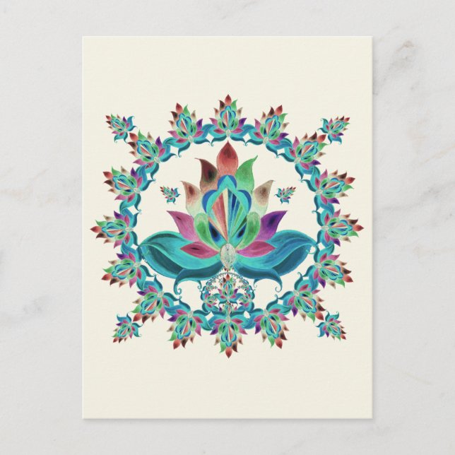 Lush Lotus Vykort (Framsida)