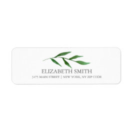 Lush Löv Elegant Vattenfärg vit Returadress Etikett