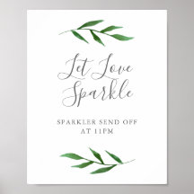 Lush Lövs Elegant bröllop Let Kärlek Gnistra Sign