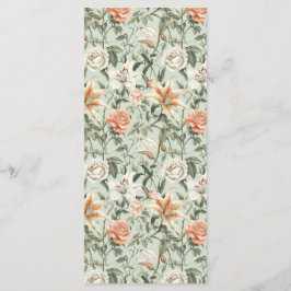 Lush Luxe, Tiger Lily & Mint, Flat Menu Meny