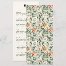 Lush Luxe, Tiger Lily & Mint, Flat Menu Meny