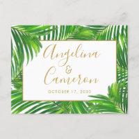 Lush Modern Tropical Handflatan Lämnar Spara datum
